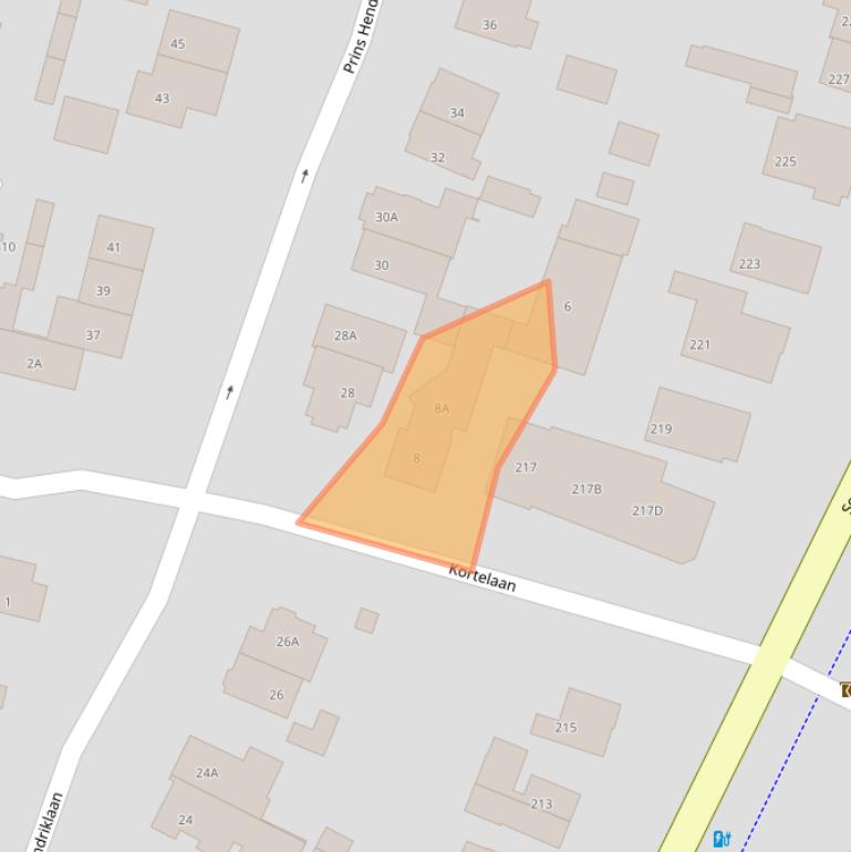 Kaart van postcodegebied 3721AV.