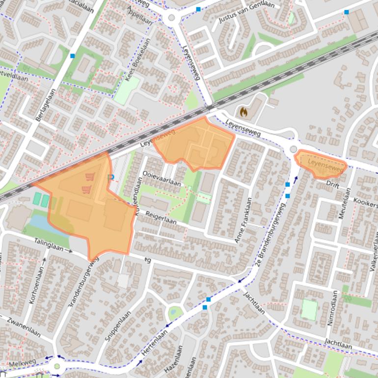 Kaart van postcodegebied 3721BC.