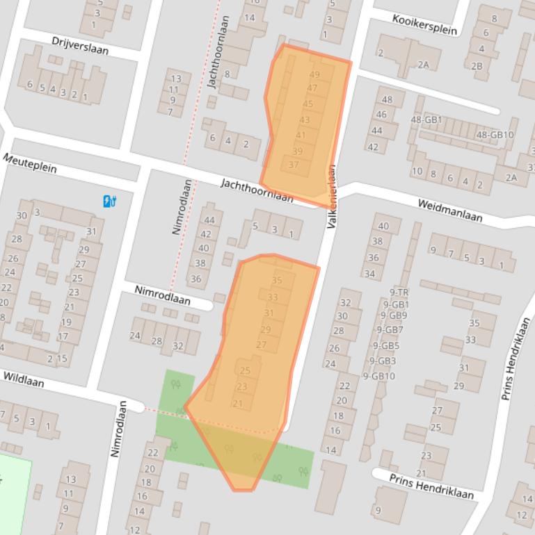 Kaart van postcodegebied 3721BL.