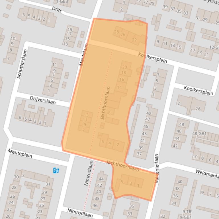 Kaart van postcodegebied 3721BR.