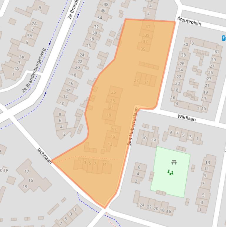 Kaart van postcodegebied 3721CC.