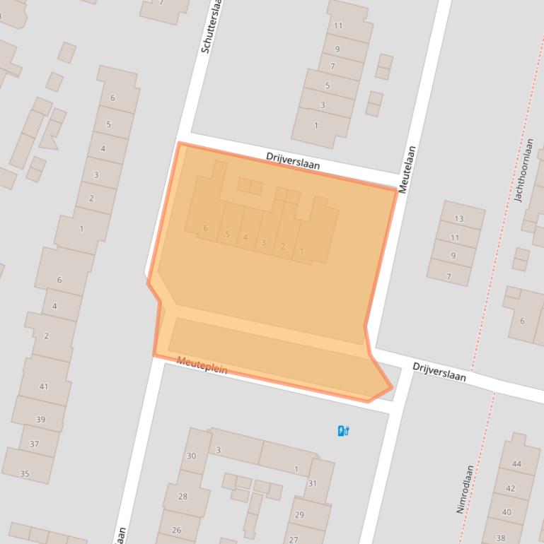 Kaart van postcodegebied 3721CE.