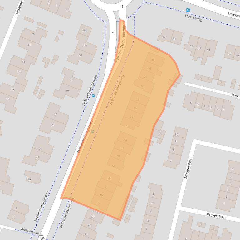 Kaart van postcodegebied 3721CJ.