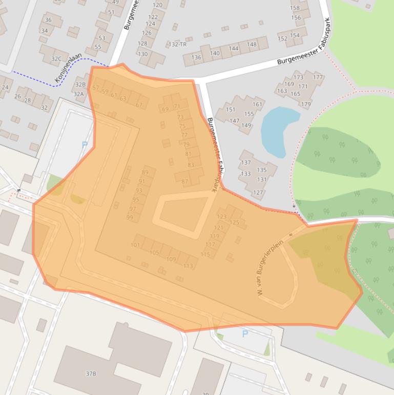 Kaart van postcodegebied 3721CL.