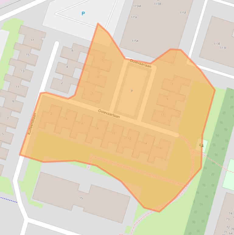 Kaart van postcodegebied 3721CV.