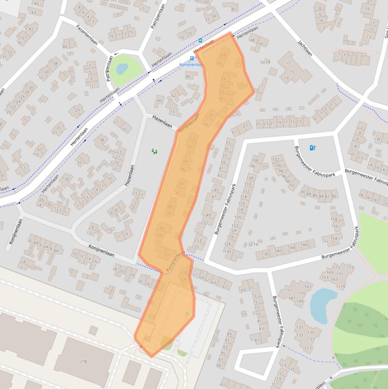 Kaart van postcodegebied 3721DG.