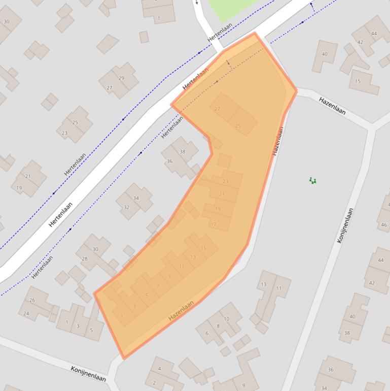 Kaart van postcodegebied 3721DH.