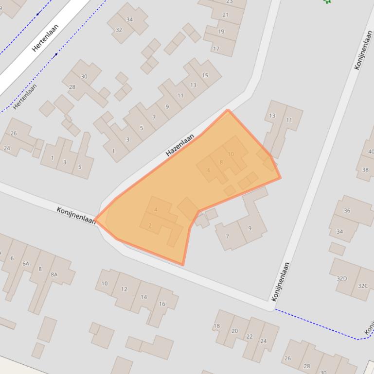 Kaart van postcodegebied 3721DJ.