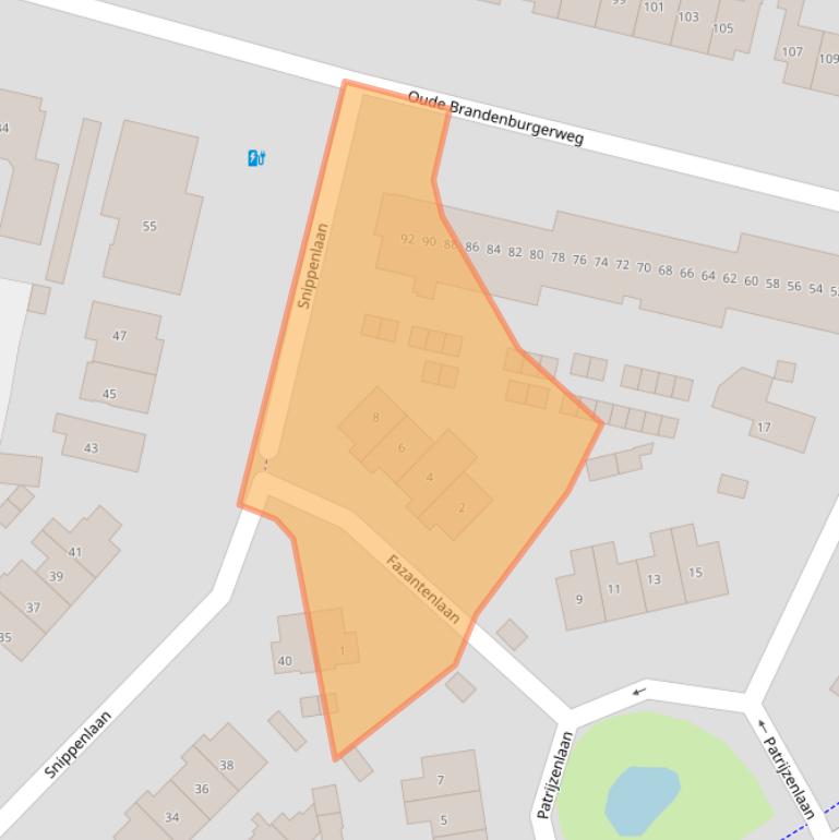 Kaart van postcodegebied 3721DN.