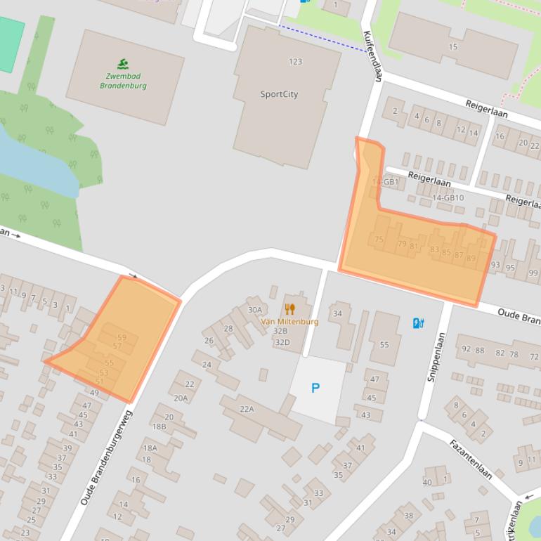 Kaart van postcodegebied 3721DV.