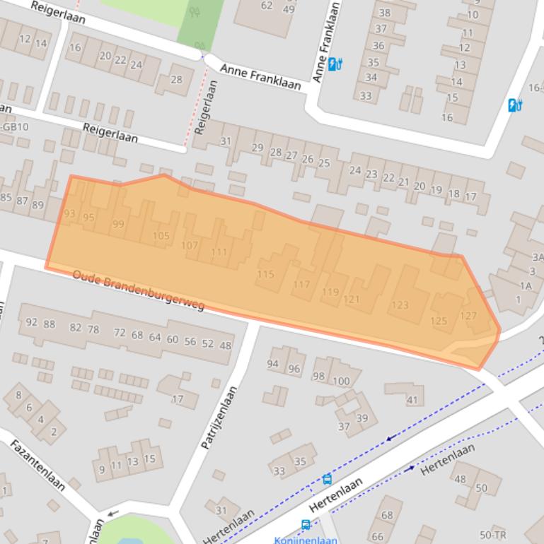 Kaart van postcodegebied 3721DW.