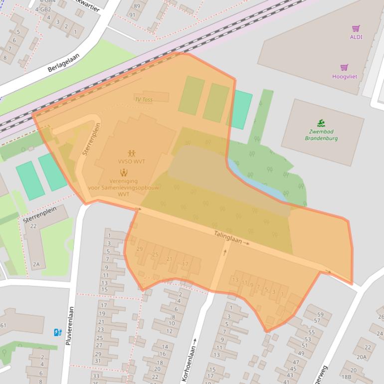 Kaart van postcodegebied 3721EA.