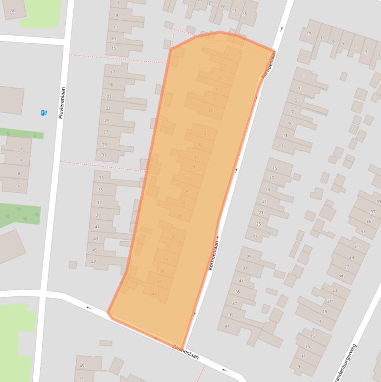 Kaart van postcodegebied 3721EC.