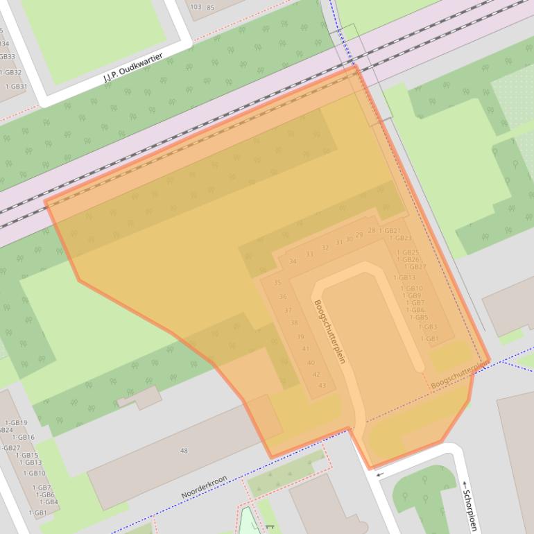 Kaart van postcodegebied 3721GT.