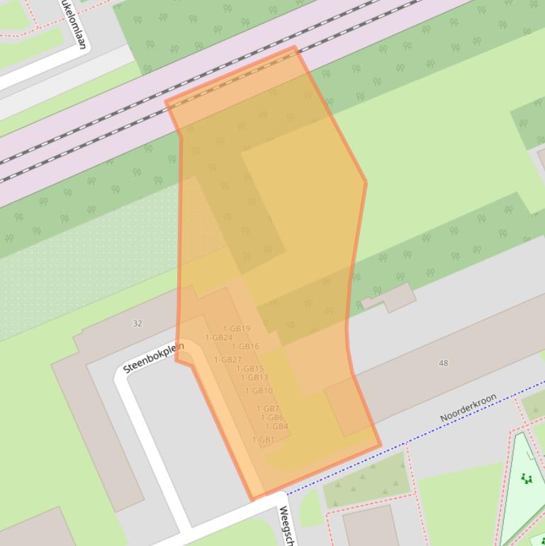 Kaart van postcodegebied 3721HA.