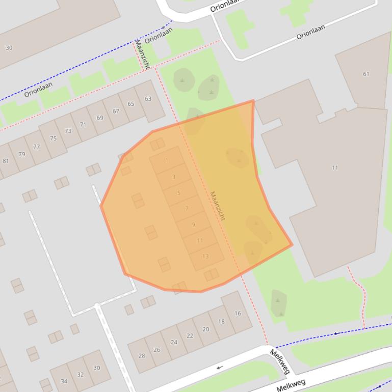 Kaart van postcodegebied 3721HE.