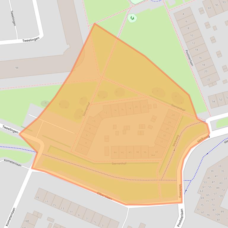 Kaart van postcodegebied 3721HT.