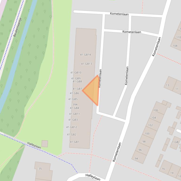 Kaart van postcodegebied 3721JD.