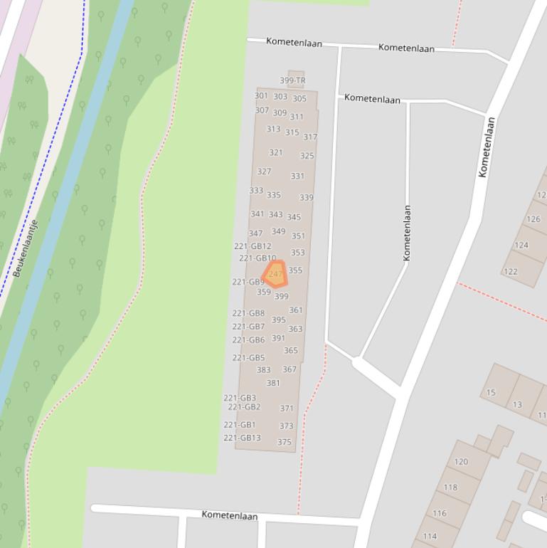 Kaart van postcodegebied 3721JH.