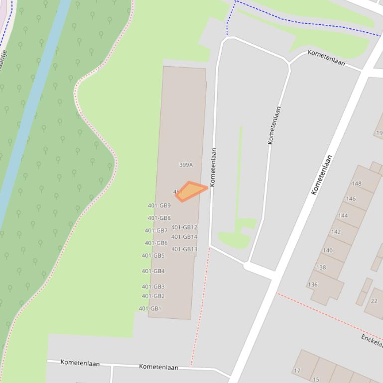 Kaart van postcodegebied 3721JN.