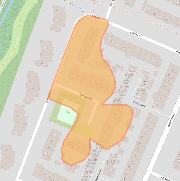 Kaart van postcodegebied 3721JV.