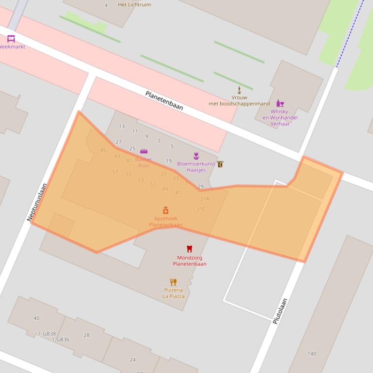 Kaart van postcodegebied 3721KB.