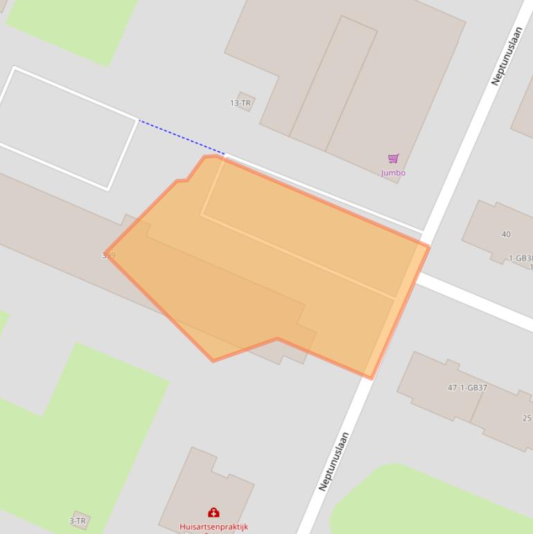 Kaart van postcodegebied 3721KK.