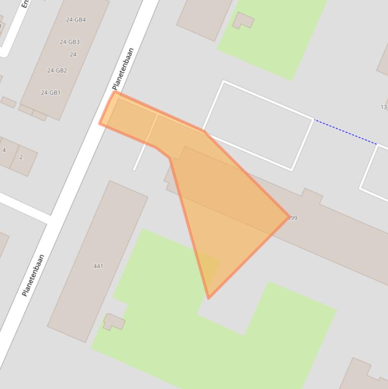 Kaart van postcodegebied 3721KL.