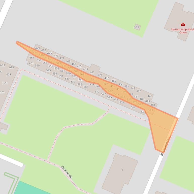 Kaart van postcodegebied 3721KR.