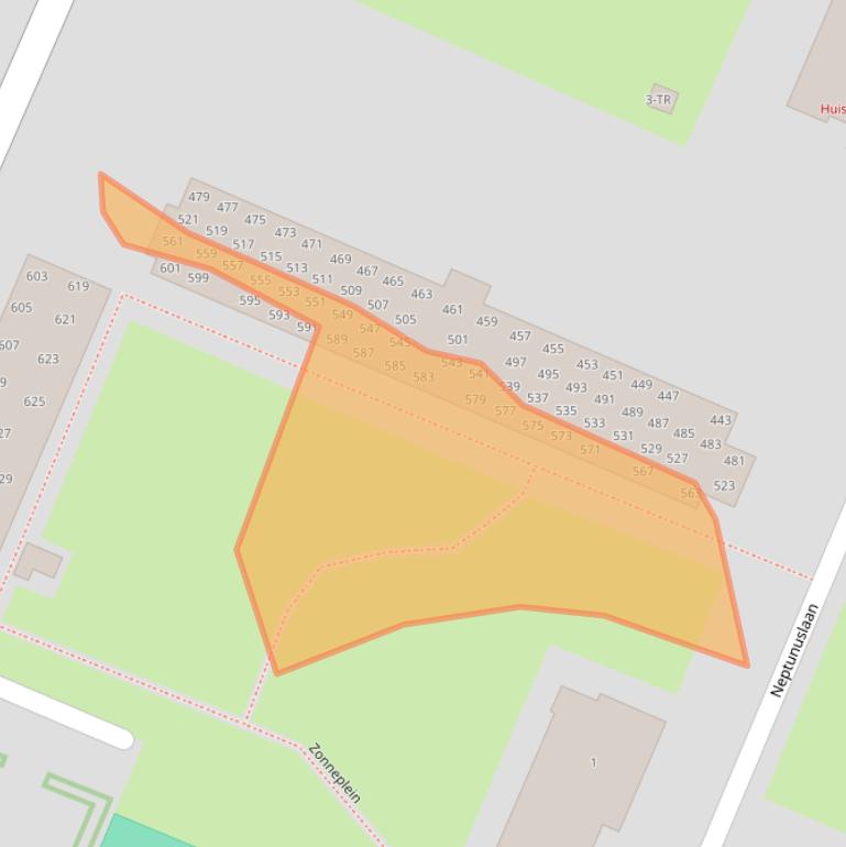 Kaart van postcodegebied 3721KS.