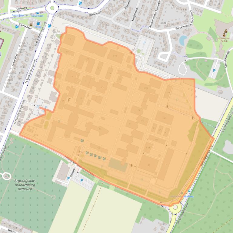 Kaart van postcodegebied 3721MA.