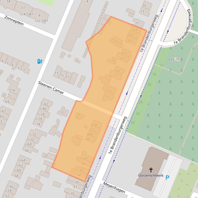 Kaart van postcodegebied 3721MC.