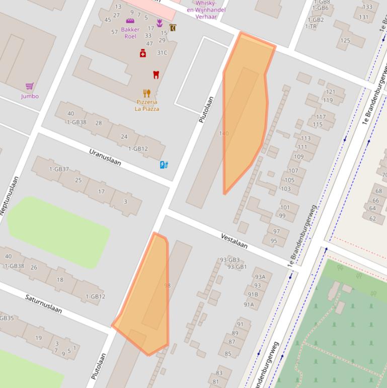 Kaart van postcodegebied 3721MT.