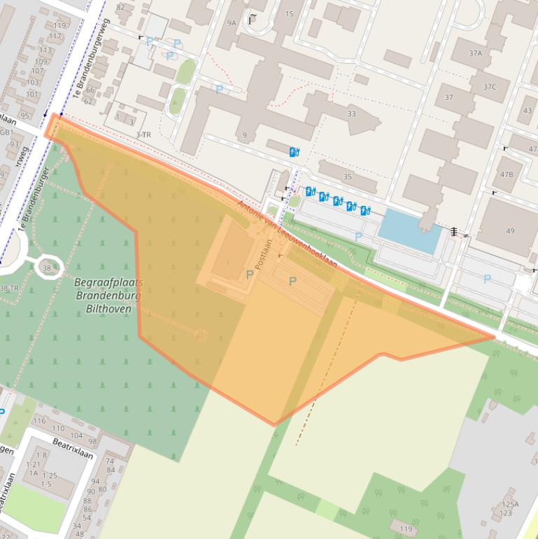 Kaart van postcodegebied 3721MX.