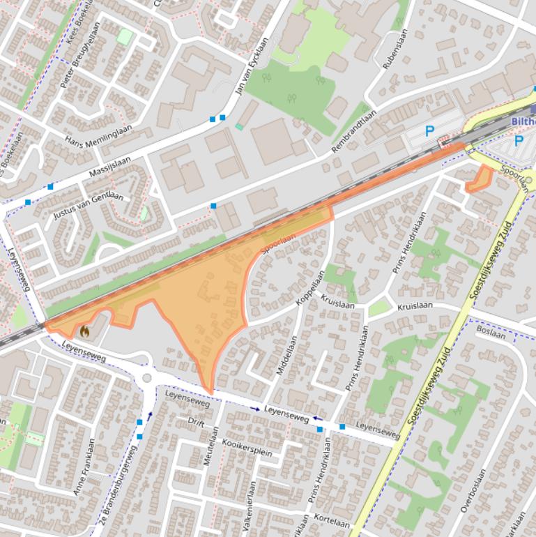 Kaart van postcodegebied 3721PA.