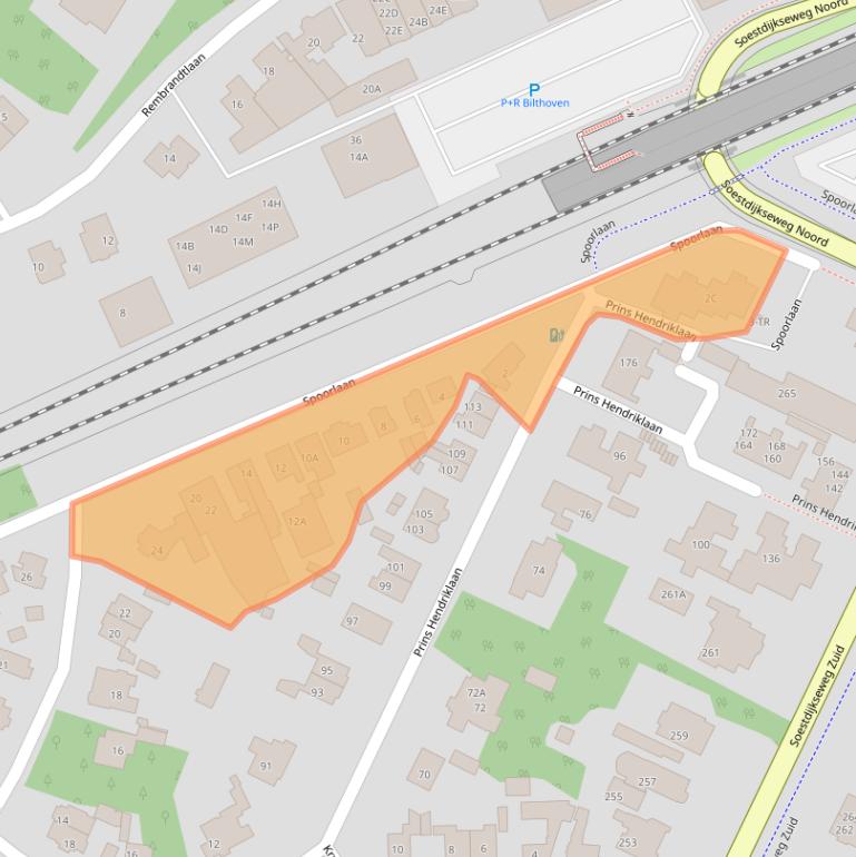 Kaart van postcodegebied 3721PB.