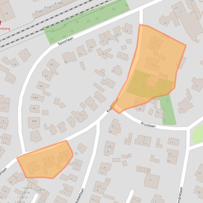 Kaart van postcodegebied 3721PE.