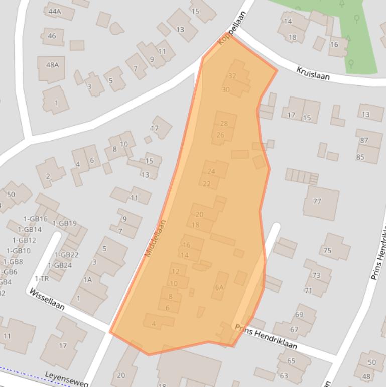 Kaart van postcodegebied 3721PH.