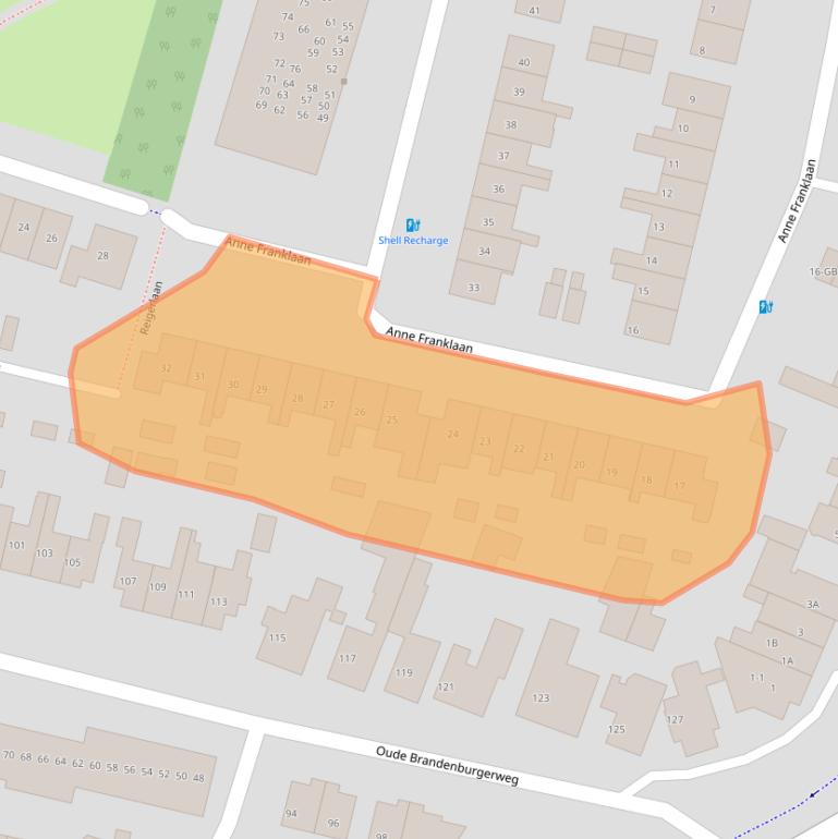 Kaart van postcodegebied 3721PK.