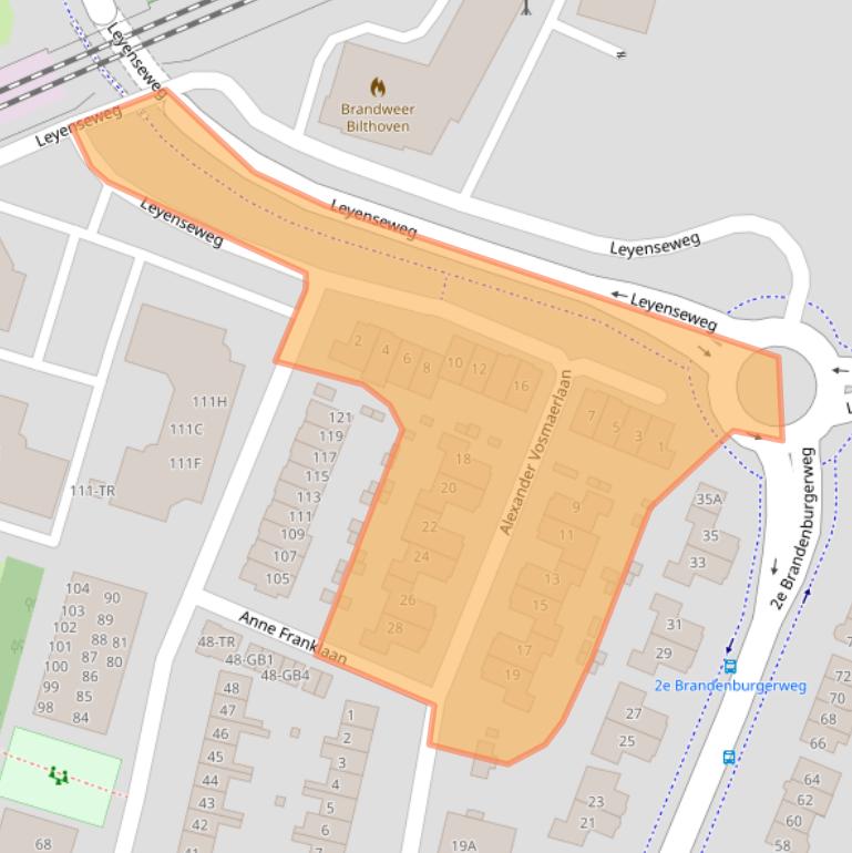 Kaart van postcodegebied 3721PR.