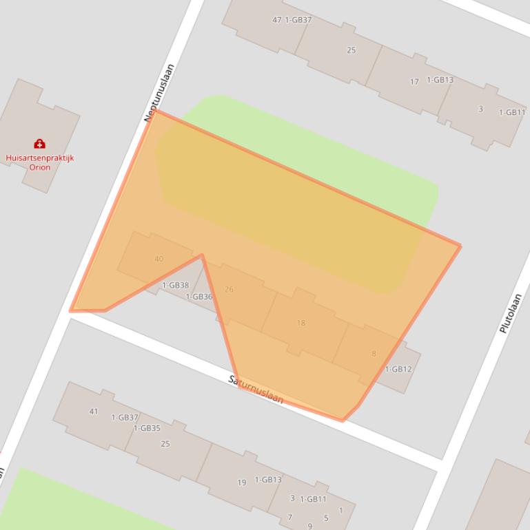 Kaart van postcodegebied 3721SG.