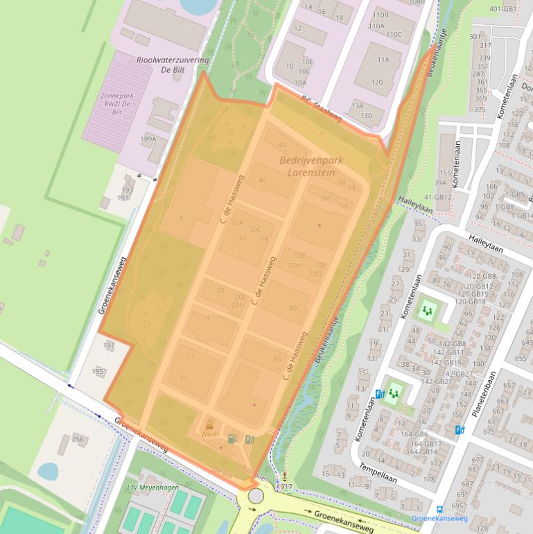 Kaart van postcodegebied 3721TK.