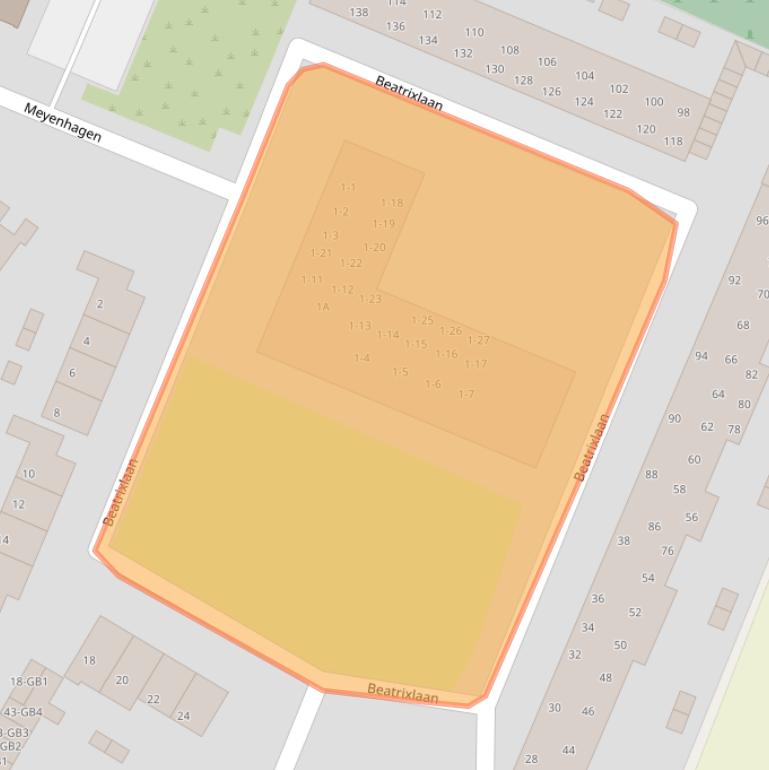 Kaart van postcodegebied 3721XC.