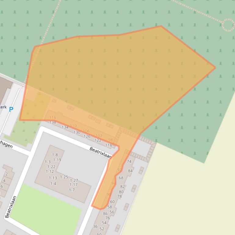 Kaart van postcodegebied 3721XG.