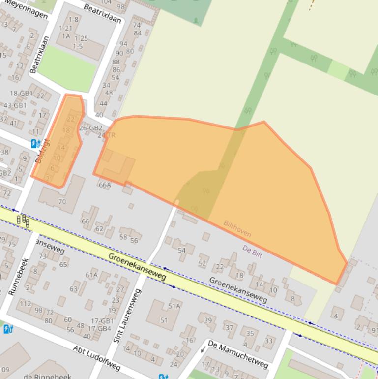 Kaart van postcodegebied 3721XK.