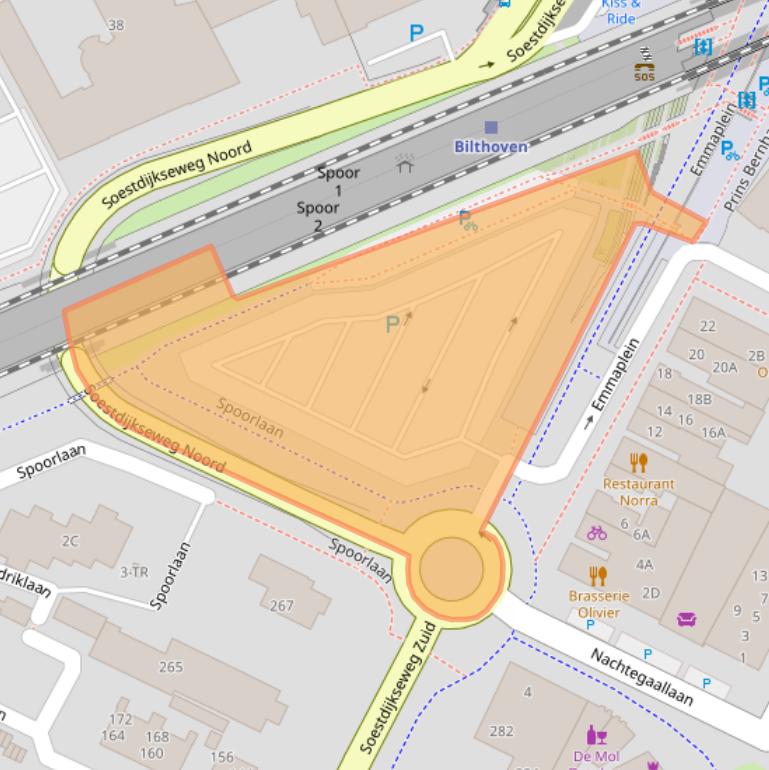 Kaart van postcodegebied 3722AC.