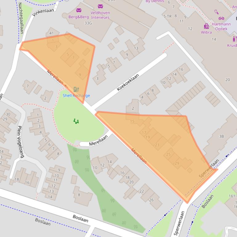 Kaart van postcodegebied 3722AK.