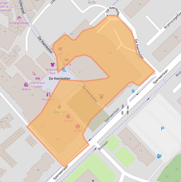 Kaart van postcodegebied 3722AR.