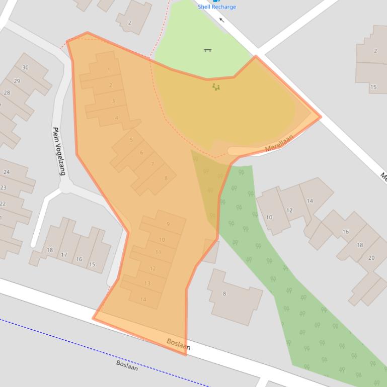 Kaart van postcodegebied 3722AT.