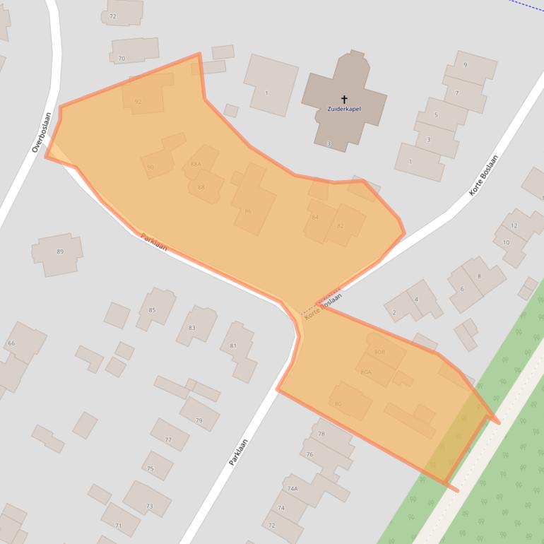 Kaart van postcodegebied 3722BH.